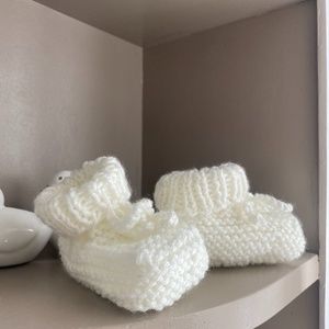 Crocheted baby socks